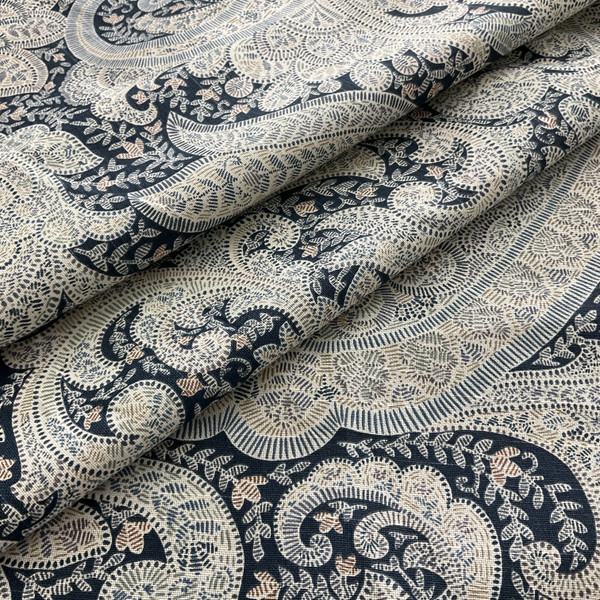 Richloom Platinum Shawl Cotton Duck Indigo | Medium/Heavyweight Duck Fabric | Home Decor Fabric | 54" Wide