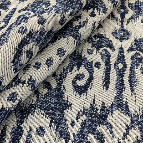 Richloom Solarium Outdoor Jacquard Jeness Lapis | Very Lightweight Outdoor, Jacquard Fabric | Home Decor Fabric | 54" Wide