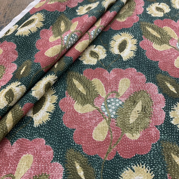 Richloom Platinum Wylie Duck Carnation | Home Decor Fabric | 55" Wide