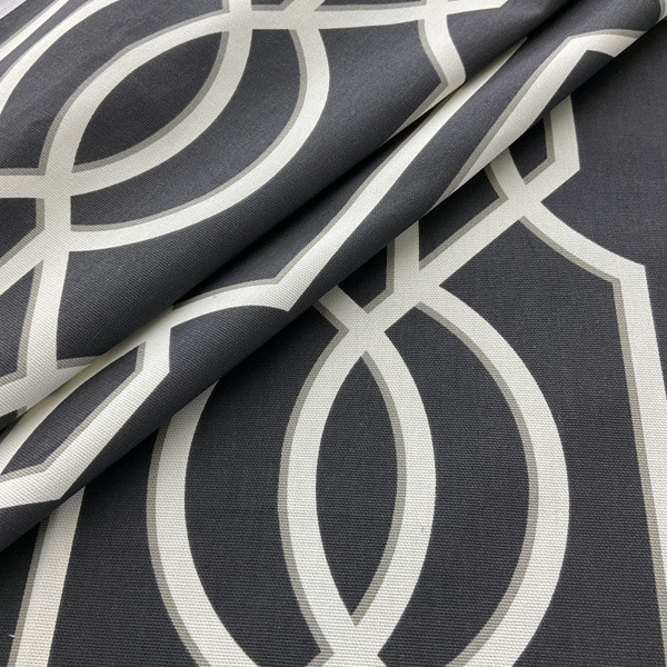 Magnolia Home Fashions Deco Onyx | Medium Weight Duck Fabric | Home Decor Fabric | 54" Wide