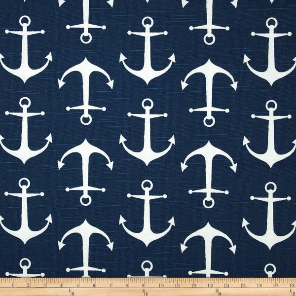 Premier Prints Sailor Slub Premier Navy | Medium Weight Duck Fabric | Home Decor Fabric | 54" Wide