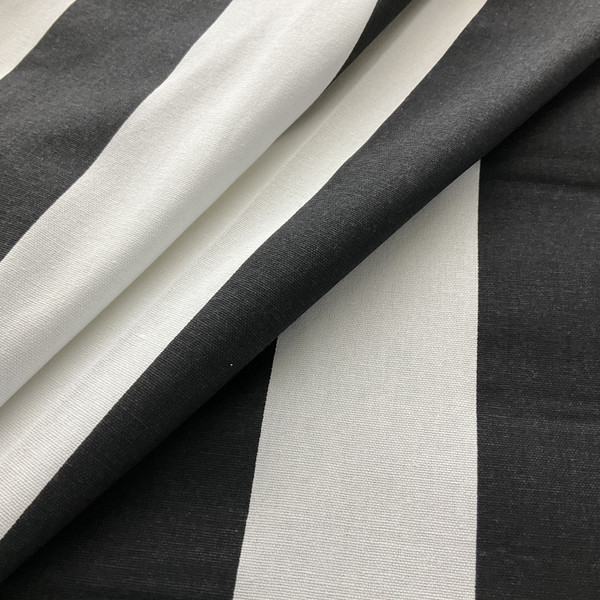 Premier Prints Vertical Stripe Black/White | Medium Weight Duck Fabric | Home Decor Fabric | 54" Wide