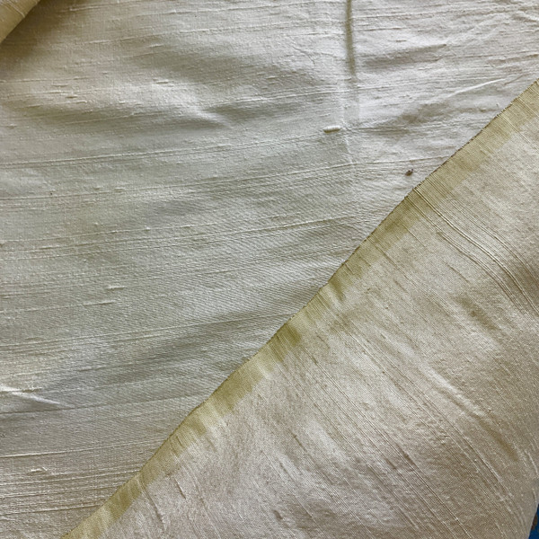 Dupioni Silk Fabric Vanilla | Lightweight Dupioni Fabric | Home Decor Fabric | 54" Wide