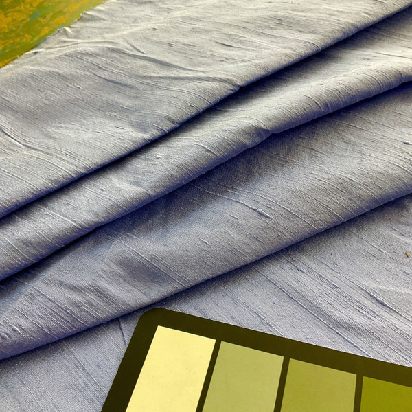 Dupioni Silk Fabric Periwinkle Blue | Lightweight Dupioni Fabric | Home Decor Fabric | 54" Wide