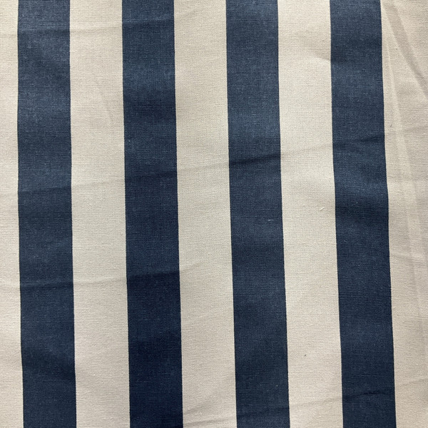 Premier Prints Canopy Stripe Primary Navy | Medium Weight Duck Fabric | Home Decor Fabric | 54" Wide