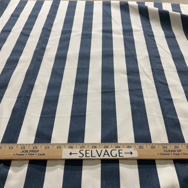 Premier Prints Canopy Stripe Primary Navy | Medium Weight Duck Fabric | Home Decor Fabric | 54" Wide