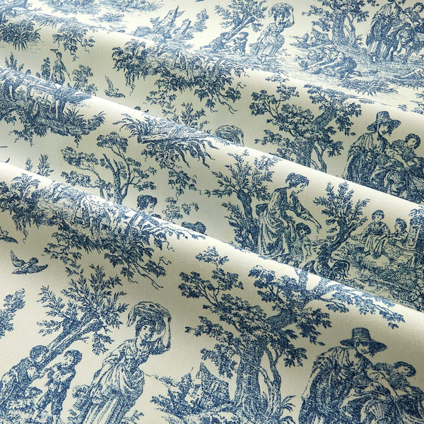 Waverly Charmed Life Toile Cornflower | Medium Weight Duck Fabric | Home Decor Fabric | 54" Wide