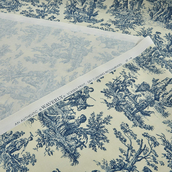 Waverly Charmed Life Toile Cornflower | Medium Weight Duck Fabric | Home Decor Fabric | 54" Wide