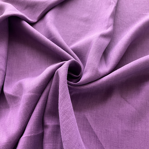European 100% Washed Linen Purple | Home Decor Fabric | 56" Wide