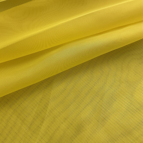 120" Sheer Voile Yellow | Very Lightweight Voile Fabric | Home Decor Fabric | 120" Wide