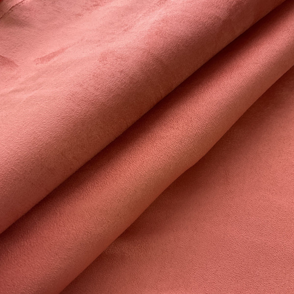 Vintage Suede Coral | Medium Weight Faux Suede Fabric | Home Decor Fabric | 58" Wide