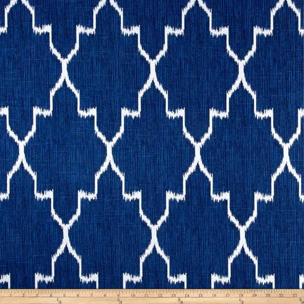 Lacefield Designs Monoco Cobalt | Medium Weight Duck Fabric | Home Decor Fabric | 56" Wide