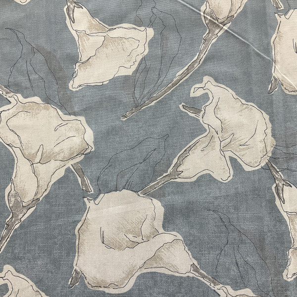 Magnolia Home Fashions Calla Ocean | Medium Weight Duck Fabric | Home Decor Fabric | 54" Wide
