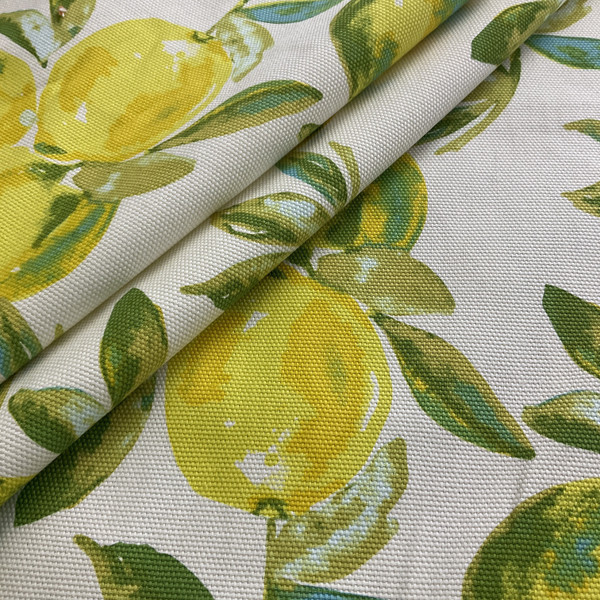 Art Gallery Sage Canvas Yuma Lemons Mist | Medium/Heavyweight Canvas Fabric | Home Decor Fabric | 58" Wide