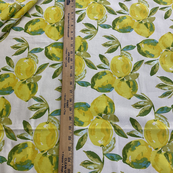 Art Gallery Sage Canvas Yuma Lemons Mist | Medium/Heavyweight Canvas Fabric | Home Decor Fabric | 58" Wide