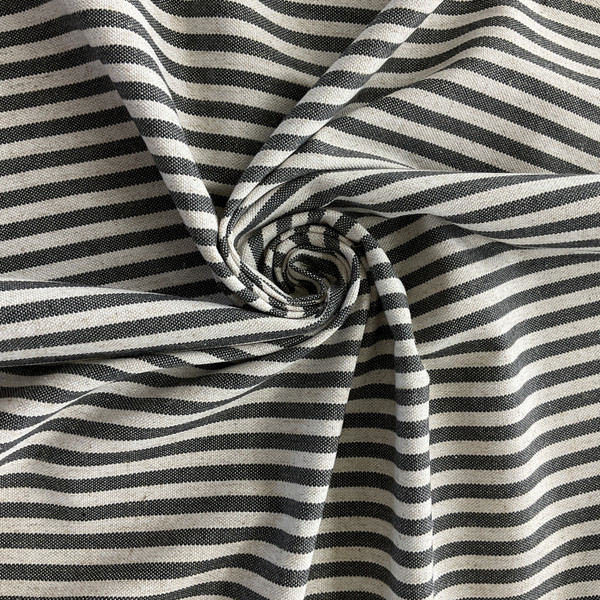 Golding by P/Kaufmann Scout Stripe Canvas Char | Very Heavyweight Canvas Fabric | Home Decor Fabric | 55" Wide