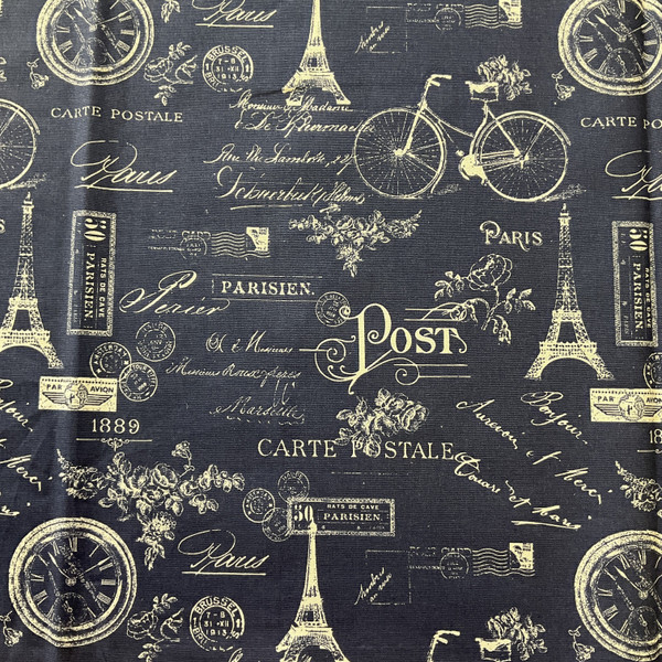 Premier Prints Paris Vintage Indigo | Medium Weight Duck Fabric | Home Decor Fabric | 54" Wide