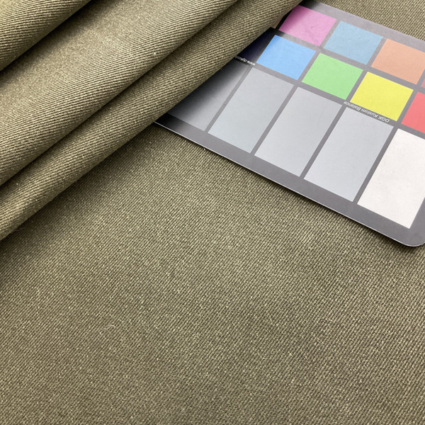 Heavyweight Waxed Twill Olive | Very Heavyweight Twill Fabric | Home Decor Fabric | 60" Wide