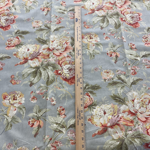 Waverly Fleuretta Slate Duck | Medium Weight Duck Fabric | Home Decor Fabric | 54" Wide