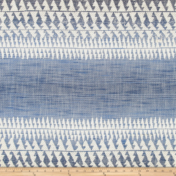 Justina Blakeney Birds Jacquard Indigo | Very Heavyweight Jacquard Fabric | Home Decor Fabric | 57.5" Wide