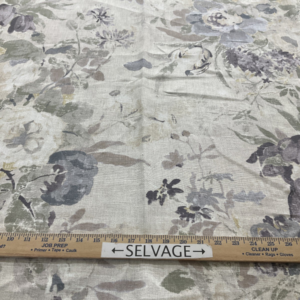 P Kaufmann Lisette 100% Linen Pearl | Medium/Heavyweight Linen Fabric | Home Decor Fabric | 54" Wide