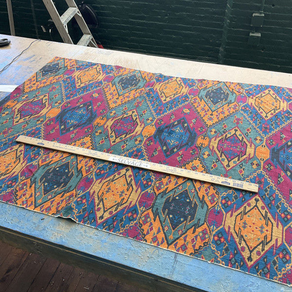 Morgan Home Running Bear Velvet Jewel | Very Heavyweight Velvet Fabric | Home Decor Fabric | 54" Wide