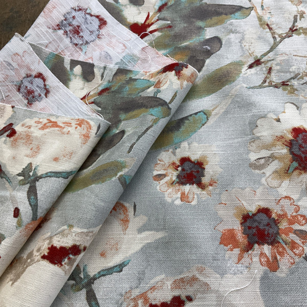 Kelly Ripa Home Flower Mania Duck Shell | Medium Weight Duck Fabric | Home Decor Fabric | 54" Wide