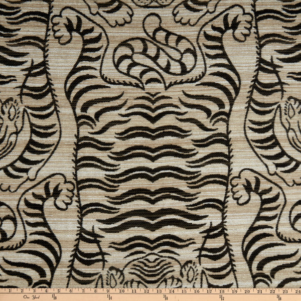 Artistry Tigre Lux Jacquard Onyx | Very Heavyweight Jacquard Fabric | Home Decor Fabric | 57" Wide