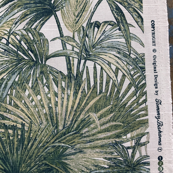Tommy Bahama Home Playa Eterna Monteverde Verde | Medium Weight Canvas Fabric | Home Decor Fabric | 54" Wide