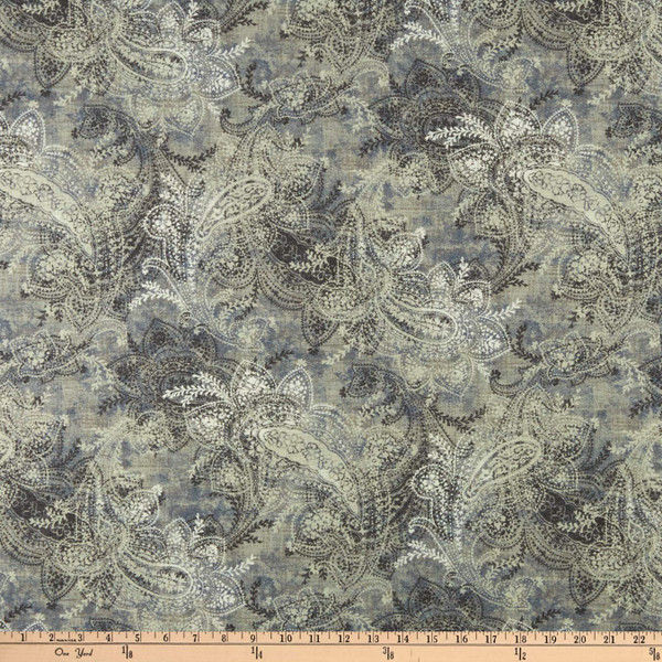 Swavelle Prouty Blue Smoke | Medium/Heavyweight Duck Fabric | Home Decor Fabric | 54" Wide