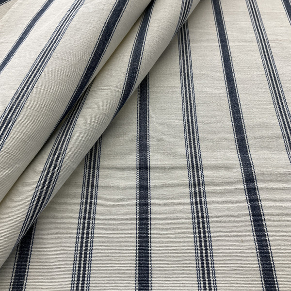 Laura & Kiran Vineyard Stripe Denim | Medium/Heavyweight Woven Fabric | Home Decor Fabric | 54" Wide