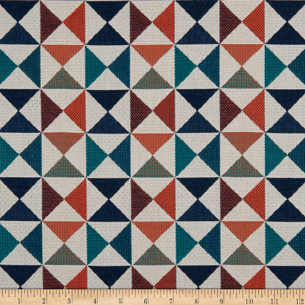 Sunbrella Dimension Array 145654-0003 Caribbean | Very Heavyweight Outdoor, Jacquard Fabric | Home Decor Fabric | 54" Wide