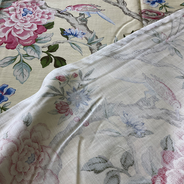 Waverly Mudan Lemon | Medium Weight Duck Fabric | Home Decor Fabric | 54" Wide