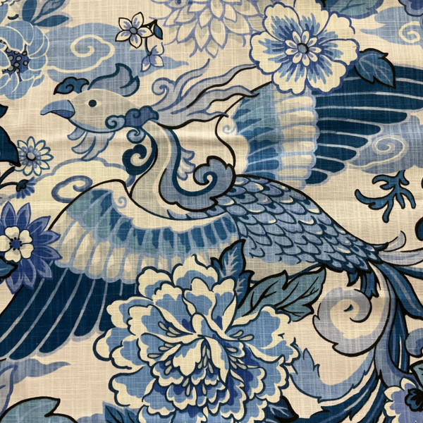 P Kaufmann Lushan Garden Slub Twilight | Medium Weight Duck Fabric | Home Decor Fabric | 54" Wide