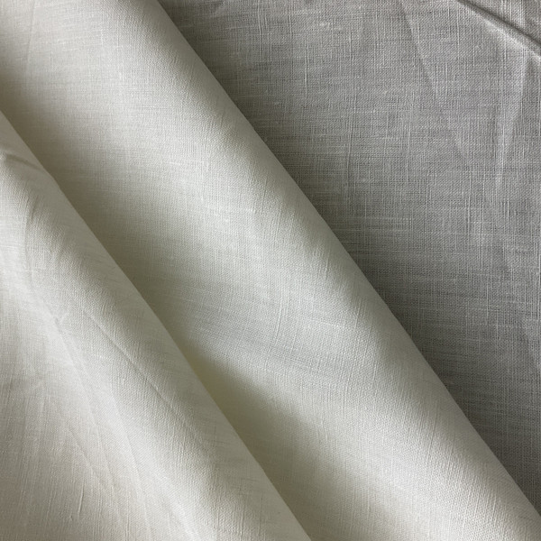 120" 100% Linen Vanilla | Medium/Heavyweight Linen Fabric | Home Decor Fabric | 120" Wide
