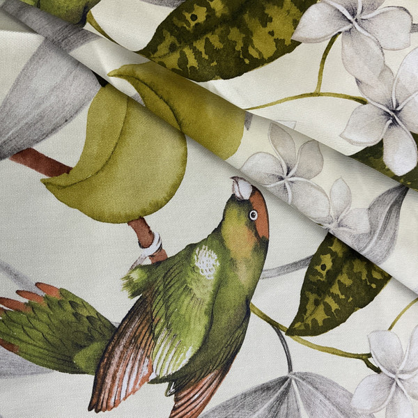 Hilary Farr Hello Polly Cotton Twill Greenery | Medium Weight Twill Fabric | Home Decor Fabric | 60" Wide