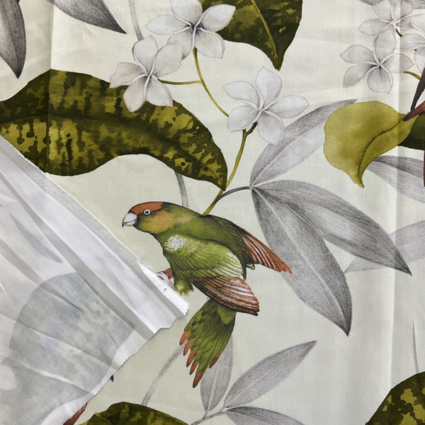 Hilary Farr Hello Polly Cotton Twill Greenery | Medium Weight Twill Fabric | Home Decor Fabric | 60" Wide