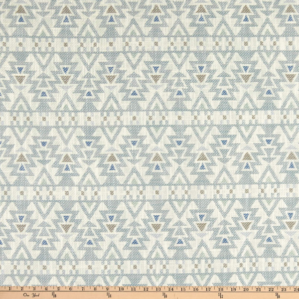 Artistry Tribal Southwest Roro Jacquard Indigo | Very Heavyweight Jacquard Fabric | Home Decor Fabric | 56.25" Wide
