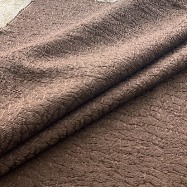 Craze Textured Jacquard Woven Brown | Medium Weight Jacquard Fabric | Home Decor Fabric | 57" Wide