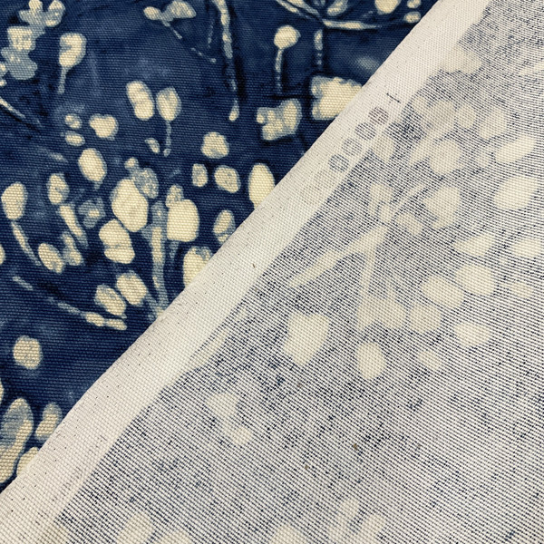 PKL Studio Gossmer Branch Duck Indigo | Medium Weight Duck Fabric | Home Decor Fabric | 54" Wide