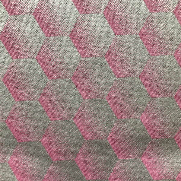 Sunbrella European HEXJ203 Hexagon Pink | Very Heavyweight Outdoor Fabric | Home Decor Fabric | 54" Wide