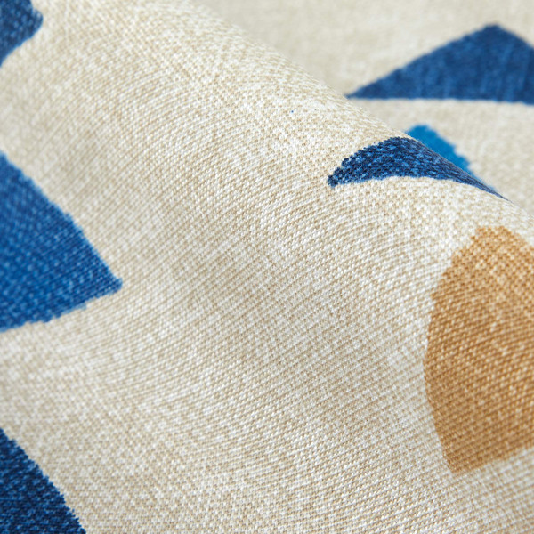 Nomadic Triangle Horizon | Outdoor Upholstery Fabric | Blue / Green / Beige | Waterproof | PKL Studio | 54" Wide | By the Yard