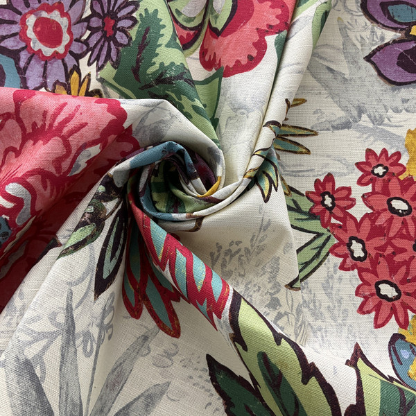 P Kaufmann Dailiang Twill Hibiscus | Lightweight Twill Fabric | Home Decor Fabric | 54" Wide