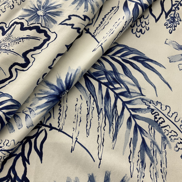 Tempo Fabrics Amazon Twill Indigo | Medium Weight Twill Fabric | Home Decor Fabric | 54" Wide