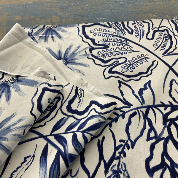 Tempo Fabrics Amazon Twill Indigo | Medium Weight Twill Fabric | Home Decor Fabric | 54" Wide