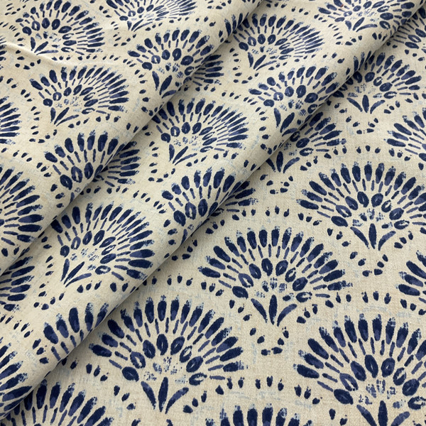 Tempo Fabrics Amelia Twill Indigo | Medium Weight Twill Fabric | Home Decor Fabric | 54" Wide