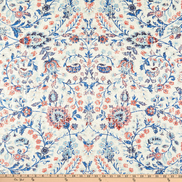 PKL Studio Ancient Arabesque Chenille Lapis | Very Heavyweight Chenille Fabric | Home Decor Fabric | 54" Wide