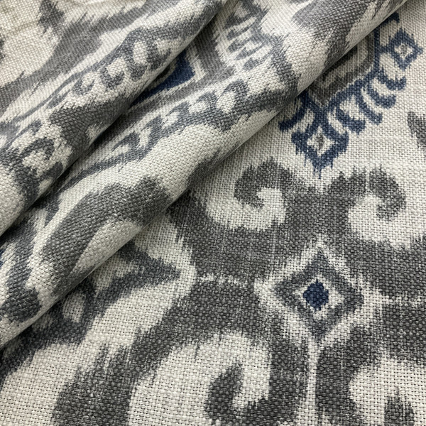 Covington Kantha Basketweave Smoke | Medium/Heavyweight Basketweave Fabric | Home Decor Fabric | 54" Wide