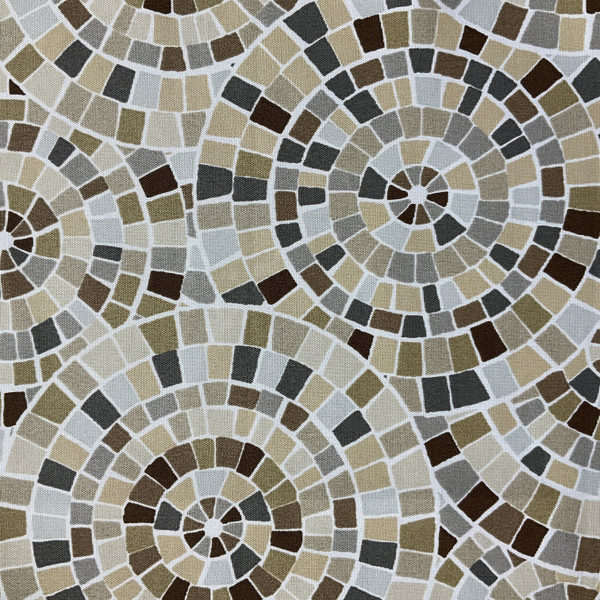 Bryant Indoor/Outdoor Newport Mosaic Sand | Lightweight Outdoor Fabric | Home Decor Fabric | 54" Wide