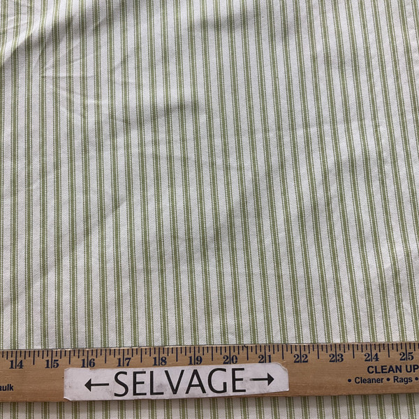 Waverly Classic Ticking Duck Sage | Medium Weight Duck Fabric | Home Decor Fabric | 55" Wide